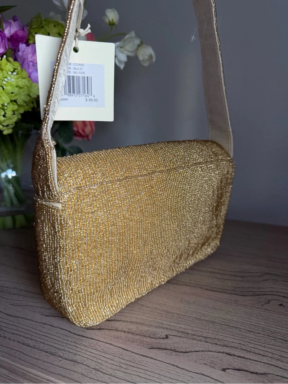 TikTok Viral Sol Mer Pumpkin Spice Latte coffee fall autumn leaves Beaded Bag